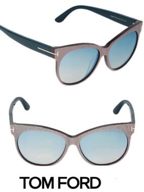 TOM FORD Italy TF330 89X SASKIA Gray Tinted Lenses Pink Purple Frame Sunglasses